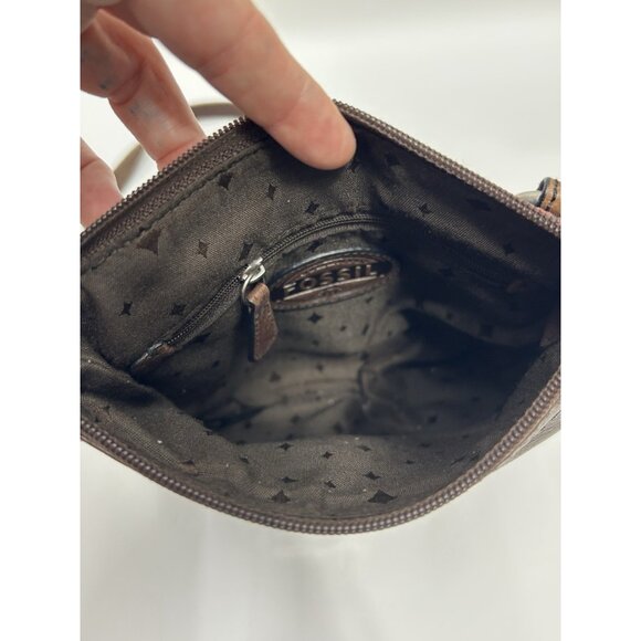 Fossil Key-Per crossbody Purse Handbag Floral Small Boho Hippie Artsy Retro - Picture 4 of 10